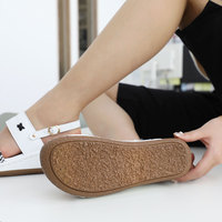 [JSHOE] Sandales à plateforme Isabel pour femmes, à bride arrière, style mix & match, en cuir de vachette, marque coréenne, avec amorti estival