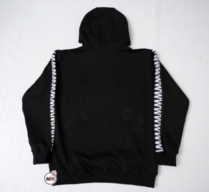 Sudadera con capucha de lana de algodón 100% para hombre, sudadera transpirable de secado rápido de Color sólido con patrón de letras de invierno de marca - Product Image 2