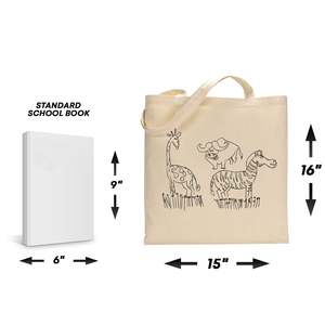 Bolsa de Mano Negra de Nivel Avanzado, Bolsa de Algodón para Colorear y Pintar para Niños - Product Image 3