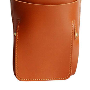 Estuches de cuero originales más vendidos para salón de peluquería de cuero genuino 1 tijera bolsa de seguridad cierre a presión logotipo personalizado - Product Image 6