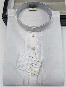 À la mode indien pur blanc Kurta pyjama ensemble hommes mariages musulman ethnique traditionnel Islam vêtements traditionnel Sherwani Achkan - Product Image 1