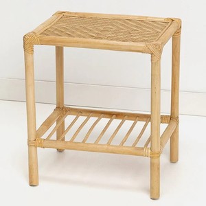 โต๊ะหวายสไตล์วินเทจสไตล์โบโฮเฟอร์นิเจอร์บ้านธรรมชาติพร้อมโต๊ะข้างสำหรับห้องนั่งเล่นหรือห้องโถงที่ผลิตในเวียดนาม - Product Image 1