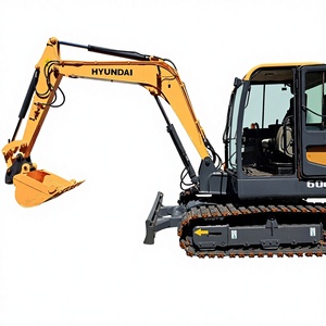 Excavadora de cadenas coreana Hyundai 2019 en excelente estado, color amarillo, 6 toneladas, motor Yanmar, cucharón de 0.35m, potencia de 40500W, para construcción - Product Image 1