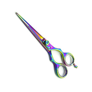 Tijeras de Peluquería Profesionales para Hacerlo Usted Mismo, 4.5 Pulgadas, Borde Dentado, Multicolor, Acero Inoxidable, para Cortar el Cabello - Product Image 3