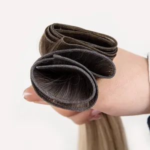 New Arrival Double Genius Weft Remy Virgin European Hair No Split Ends And Smooth Triple Genius Weft Hair Extensions