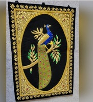 Tapis brodé Zari avec bijoux, noué à la main, technique de point de croix, kit de crochet fait main