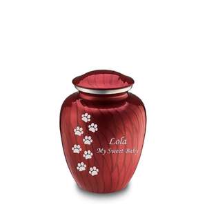 Paw Print White Enamel Cremation Urn Handicrafts Metal <b>Pet</b> Urns Funeral Supplies Animal Burial <b>Ashes</b> <b>Keepsake</b> Urns Pawprint 2026 - Product Image 4