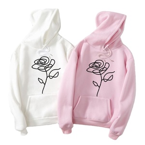 Pull à capuche en coton à manches longues pour femmes, Logo personnalisé de haute qualité, décontracté, couleur unie, destiné à l'exportation, Logo personnalisé de qualité - Product Image 2
