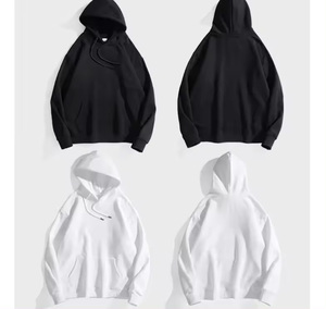 เสื้อฮู้ดดี้สีพื้นลำลองสำหรับผู้ชาย ผ้าฝ้าย 100% ผ้าฟลีซอุ่นสำหรับฤดูหนาว เสื้อสเวตเชิ้ตฮิปฮอป สตรีทแวร์ แฟชั่น ทรงปกติ แบบสวมหัว - Product Image 4