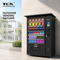 Distributeur automatique de boissons et de snacks d'extérieur TCN Wholesale, réfrigéré, écran tactile, paiement sans espèces