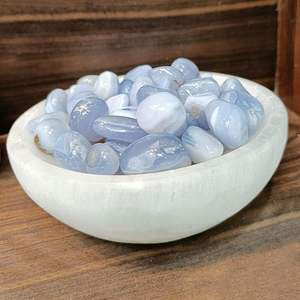 Piedras Preciosas de Ágata Azul Pulida KALA CUTURE T001 al por Mayor, Cristales Curativos Semipreciosos Naturales para la Fabricación de Joyas y Decoración del Hogar - Product Image 3