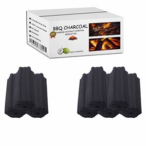 Carbón al aire libre barbacoa evento hecho en Indonesia cáscara de coco materia prima forma Hexagonal para Japón restaurante briquetas - Product Image 6