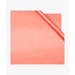 Pañuelo Cuadrado de Seda - Color Salmón Liso, Suave y Ligero - Product Image 1