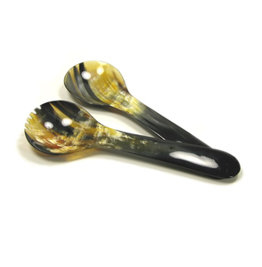 Cubiertos Cuerno Servidor de ensalada con mango de madera Fabricado Artículos de servicio de lujo Servidor de ensalada de diseño de lujo - Product Image 3