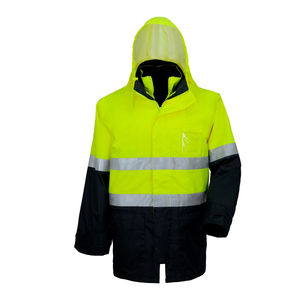 Blouson aviateur en polaire haute visibilité Oxford classe 3 pour hommes, manteaux de construction routière, vêtements de sécurité imperméables - Product Image 2
