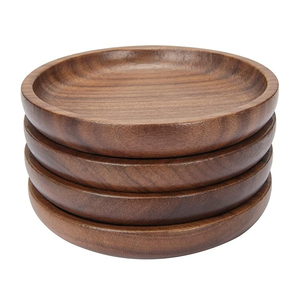 Round Wood Coasters for Home <b>Bar</b> Wooden coaster <b>Set</b> Custom Round Wood Coasters - Product Image 1