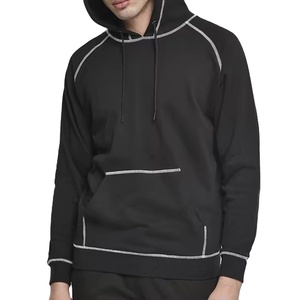 Heavyweight Cotton Custom Plus Size men's Hoodies Blank Outside Reverse Contrast <b>Stitch</b> Hoodies Men - Product Image 1