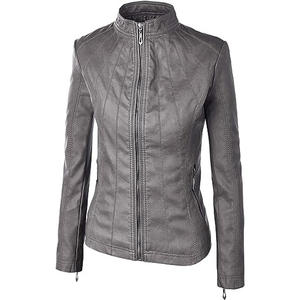 Vestes en cuir véritable pour femmes 2025 Dernier design à la mode Logo personnalisé Veste en jean Veste en cuir pour femmes Vente en gros - Product Image 6