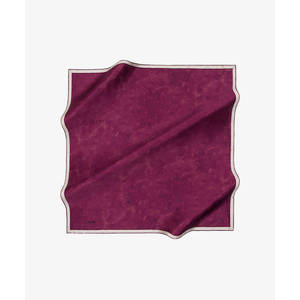ผ้าพันคอผ้าไหมคอตตอนสีเบอร์กันดีลายแปรงพู่กัน - Product Image 1