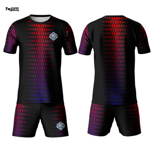 ชุดเสื้อฟุตบอลผู้ชายคุณภาพสูง แห้งเร็ว ระบายอากาศดี ดีไซน์สวยงาม ผลิตด้วยเทคนิคการพิมพ์แบบซับลิเมชั่น ขนาดผู้ใหญ่ ผ้าโพลีเอสเตอร์ผสมคอตตอน สำหรับทีม - Product Image 5