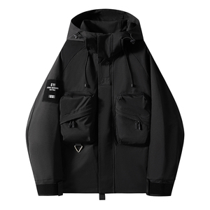 Men's Basic Style Soft Shell <b>Cycling</b> Racing Windbreaker Waterproof Hiking Jacket with Water Resistant Coats for Outdoor Sports - Product Image 5