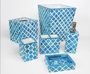 Nouvel arrivage Accessoires de salle de bain de luxe en incrustation d'os Ensemble de salle de bain blanc pour usage domestique pour la vente en gros ou les cadeaux - Product Image 6