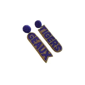 ต่างหูห้อยประดับลูกปัดลายกีฬาใหม่ งานปักมือ ต่างหูแบบยาว น้ำหนักเบา เครื่องประดับสำหรับผู้หญิงจากอินเดีย - Product Image 6