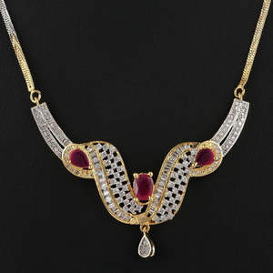 Kundan Jewellery <b>Locket</b> Set - Golden & <b>Silver</b> - Product Image 2