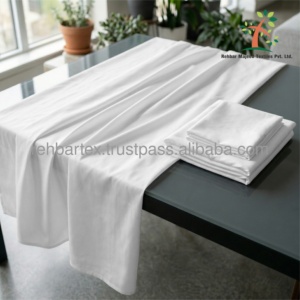 Drap de lit en satin 100% coton (300TC) Lisse et doux avec un tombé élégant, durable, respirant, finition de qualité supérieure pour la maison et l'hôtellerie - Product Image 5