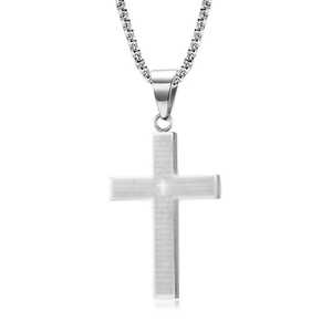Collier pendentif croix en acier inoxydable pour homme, bijoux simples et élégants avec symbole religieux chrétien - Product Image 6