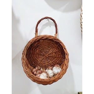 Cesta colgante de ratán decorativa Vintage, artículo de cocina o maceta colgante de flores utilizada para la decoración del hogar - Product Image 3