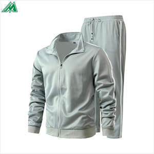 Conjunto de chándal personalizado con cremallera completa Traje de sudadera de lana transpirable de manga larga con logotipo impreso Chaqueta y pantalones de invierno - Product Image 6