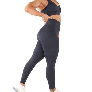 Tenue de sport 2026 respirante à taille élastique séchage rapide en polyester et élasthanne pour femme : débardeur et leggings de compression personnalisables - Product Image 2