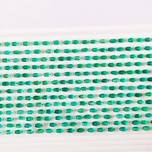 Esmeralda natural, origen de Zambia, bonito color verde con brillo, perfectamente calibrado, piedra hermosa para cualquier tipo de joyería. - Product Image 2