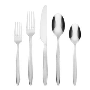 Juego de Cubiertos de Acero Inoxidable Plateado de Diseño Simple con Acabado Espejado para Bodas, Eventos, Restaurantes y Fiestas - Product Image 3