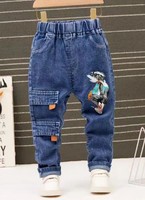 Jeans en denim stretch slim décontractés pour garçons, enfants et tout-petits