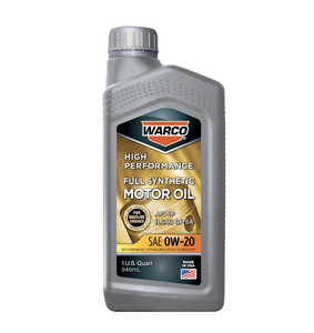 WARCO Full <b>Synthetic</b> Anti-Wear Automotive Lubricant SAE <b>0W</b>-<b>20</b> 6 Pack 1 Quart - Product Image 1