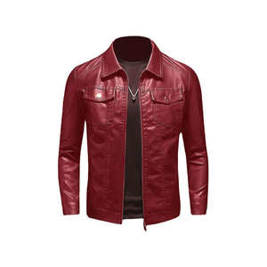 El mejor diseño de chaqueta de cuero de motorista para hombres personalizada/chaqueta de cuero de oveja para hombres/chaqueta de cuero acolchada - Product Image 3