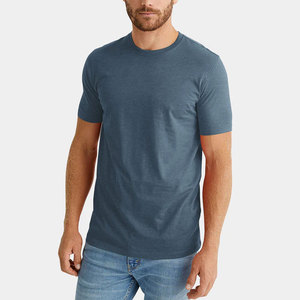 Camiseta de Cuello Redondo, Manga Corta, Corte Ajustado, 52% Algodón, 48% Poliéster, Alta Calidad, Transpirable, Diseño Liso - Product Image 3
