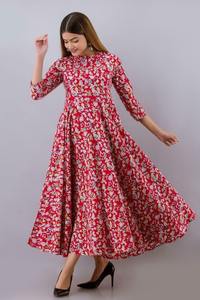 Robe bohème faite à la main pour femmes en coton bio imprimé floral Style décontracté à la mode pour l'été parfait cadeau de la Saint-Valentin naturel - Product Image 3