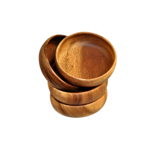 2026 Eco Friendly Disposable Wooden Cute Dish Food Serving Bowl for Kitchen Dinnerware Sets India Quality Handicrafts - Product Image 3