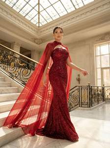 Vestido Elegante para Eventos Formales, Vestido de Noche de Gasa y Tul para Fiesta, Boda, Gala - Diseñador de Moda Boutique - Product Image 2