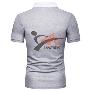 Chemise pour homme de haute qualité avec logo imprimé personnalisé, tissu en toile respirant, style décontracté, mélange polyester/coton - Product Image 2