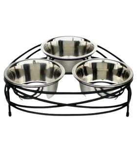 Copper Plated Stainless Steel Dog Food Water <b>Bowl</b> Pet Feeder Elevated Pet Feeding <b>Bowls</b> Adjustable Metal Dog <b>Bowls</b> - Product Image 3
