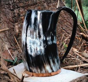 Taza de cuerno para beber de alta calidad, cuerno de búfalo, taza de cuerno para beber vikingo de artesanía india, dirección artesanal, forma artesanal de la India, superventas - Product Image 6