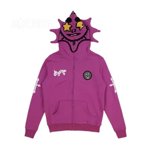 เสื้อฮู้ดผ้าฝ้าย Y2k โอเวอร์ไซส์แบบลำลองสำหรับฤดูหนาวโลโก้ออกแบบได้ตามต้องการ - Product Image 4