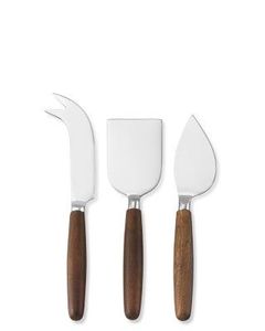 Ensemble de fourchettes à fromage en acier inoxydable miniature avec manche en bois, couteau à fromage pour aliments cuits, ensemble de couteaux, épandeur à fromage en métal - Product Image 5