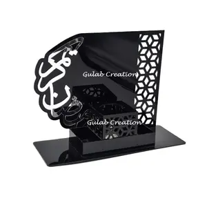 Black MDF Wood Incense Burner Stand For Special Occasions