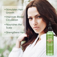 Huile capillaire Oalen aux ingrédients végétaux à l'argan, huile rafraîchissante à la menthe pour la croissance des cheveux, nourrissante et soulageant les tensions.