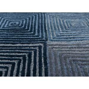 Blue Hand Tufted Wool Viscose <b>Rug</b> Geometric <b>Boho</b> Style for Home Entryway Rectangle 9x12 TNQ-50012 Pathways for Living Hallway - Product Image 3